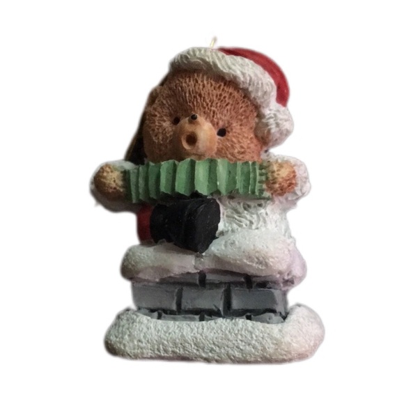 unbranded Other - Christmas Bear Ornament with Santa Hat